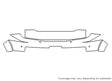 land cruiser 3M Clear Bra Bumper Precut PPF Diagram