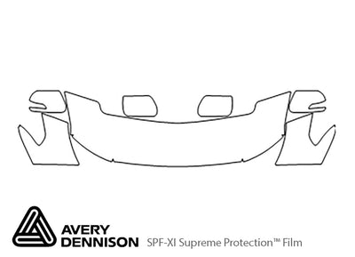 land cruiser Avery Dennison Clear Bra Hood Precut PPF Diagram