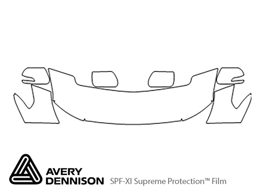 land cruiser Avery Dennison Clear Bra Hood Precut PPF Diagram