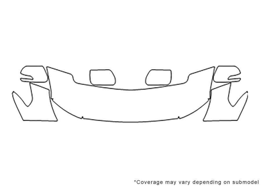 land cruiser 3M Clear Bra Hood Precut PPF Diagram