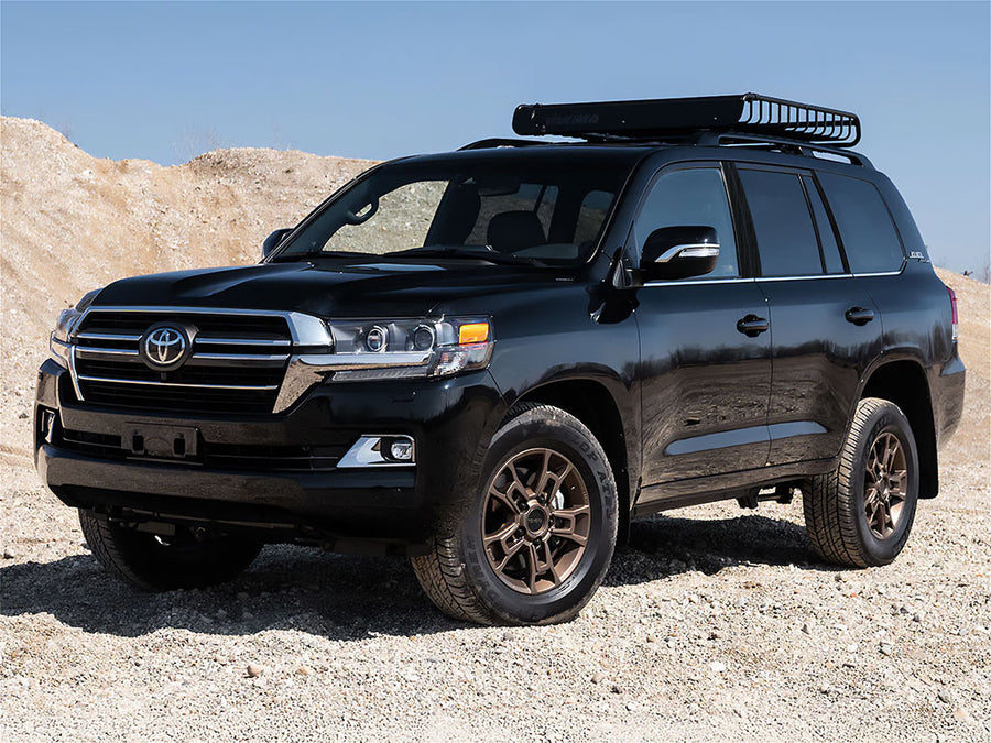 toyota land cruiser 2008-2021 Brushed Aluminum Black Pillar Trim