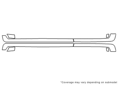 land cruiser Avery Dennison Clear Bra Door Cup Precut PPF Diagram