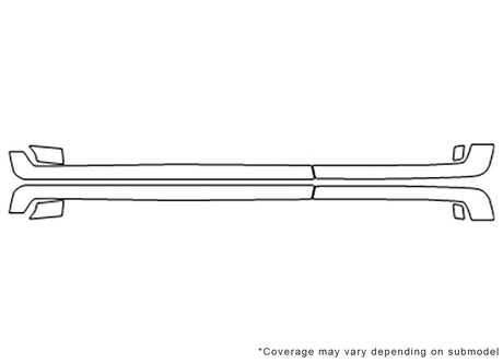land cruiser Avery Dennison Clear Bra Door Cup Precut PPF Diagram