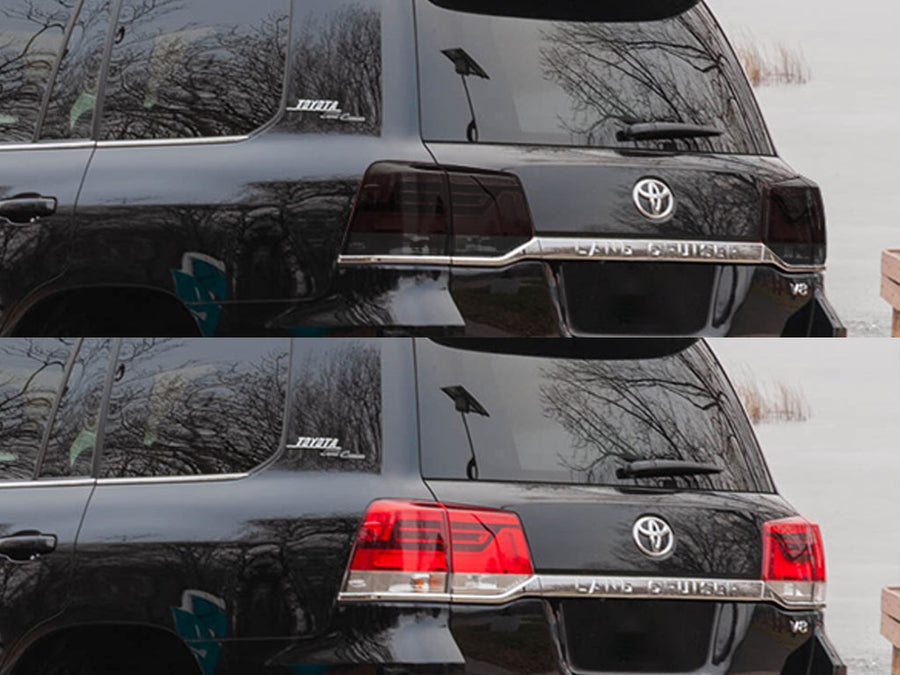 land cruiser Before and After Smoked Taillights