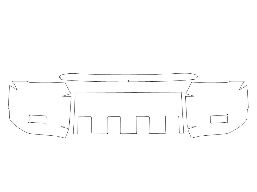 land cruiser 3M Clear Bra Bumper Precut PPF Diagram