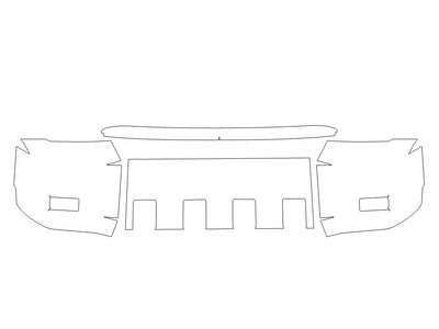 land cruiser Avery Dennison Clear Bra Bumper Precut PPF Diagram
