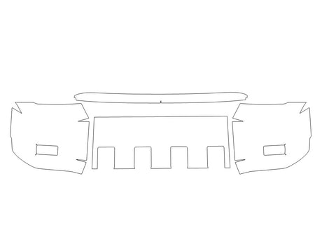 land cruiser Avery Dennison Clear Bra Bumper Precut PPF Diagram
