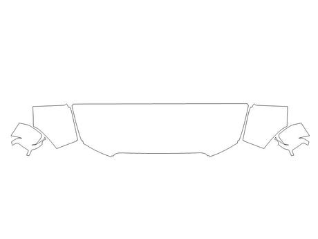 land cruiser 3M Clear Bra Hood Precut PPF Diagram