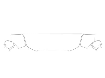land cruiser Avery Dennison Clear Bra Hood Precut PPF Diagram