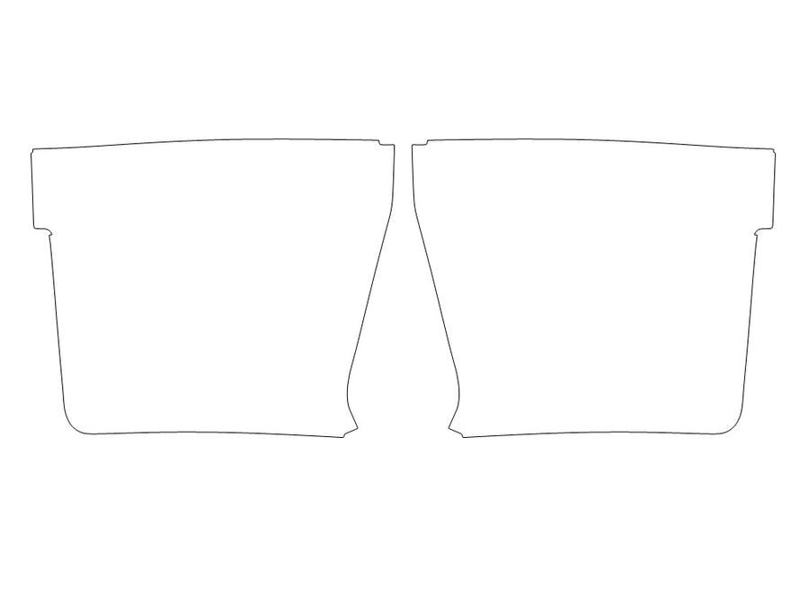 land cruiser 3M Clear Bra Door Cup Precut PPF Diagram