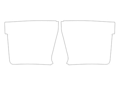 land cruiser Avery Dennison Clear Bra Door Cup Precut PPF Diagram