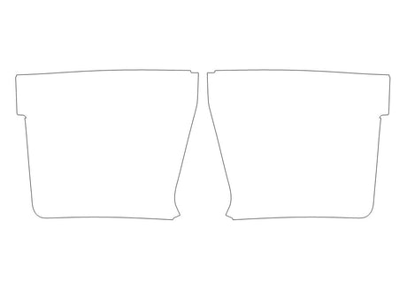 land cruiser Avery Dennison Clear Bra Door Cup Precut PPF Diagram