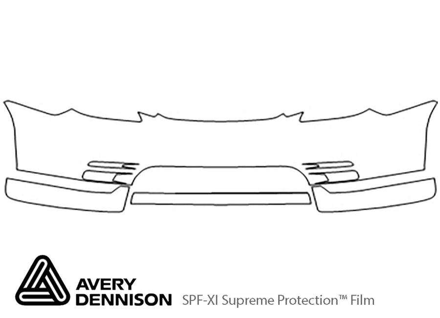 matrix Avery Dennison Clear Bra Bumper Precut PPF Diagram