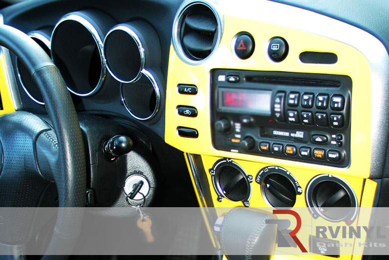 Toyota Matrix 2003 Yellow Dash Kit~Yellow Radio Surround Kits~2