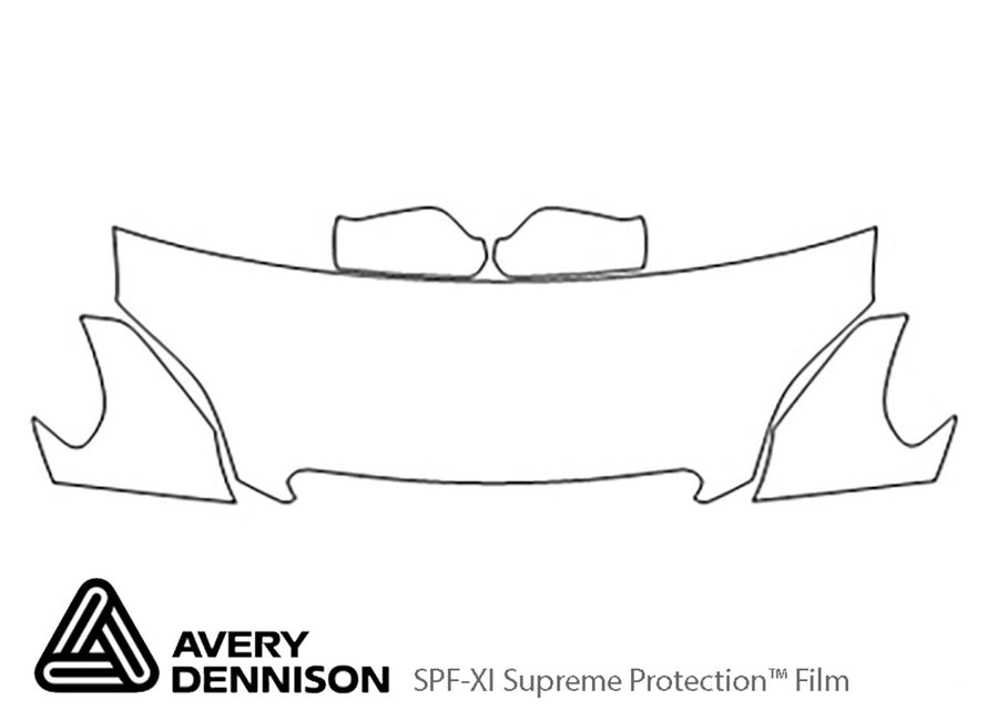 matrix Avery Dennison Clear Bra Hood Precut PPF Diagram