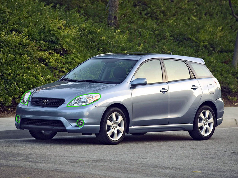 toyota matrix 2005-2008 Headlight Protection Installation Location