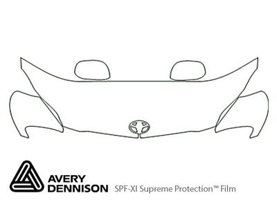matrix Avery Dennison Clear Bra Hood Precut PPF Diagram