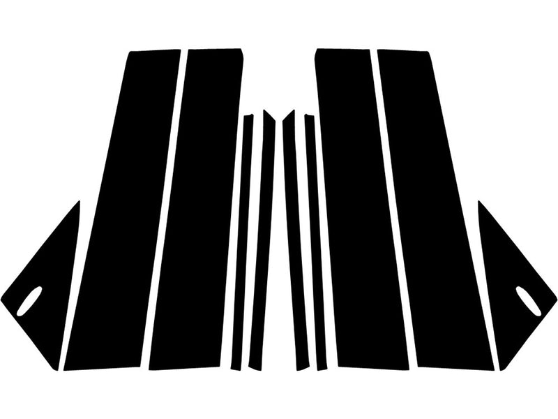 toyota mirai 2021-2023 Carbon Fiber Pillar Trim Diagram