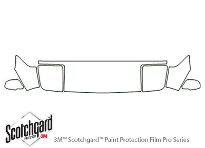 mr2 3M Clear Bra Hood Precut PPF Diagram