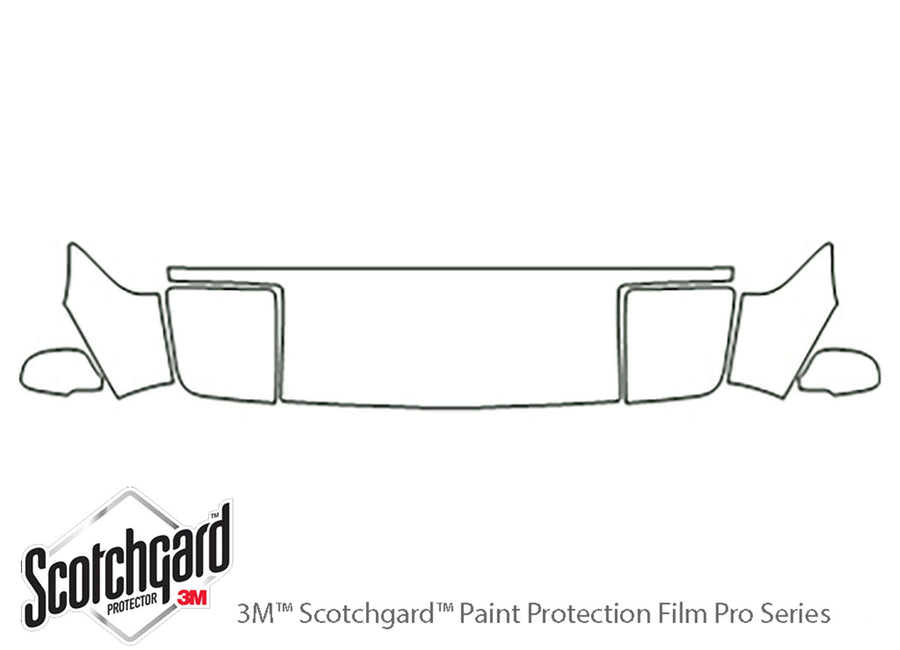 mr2 3M Clear Bra Hood Precut PPF Diagram