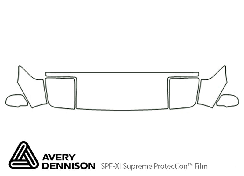 mr2 Avery Dennison Clear Bra Hood Precut PPF Diagram