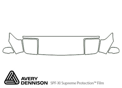 mr2 Avery Dennison Clear Bra Hood Precut PPF Diagram