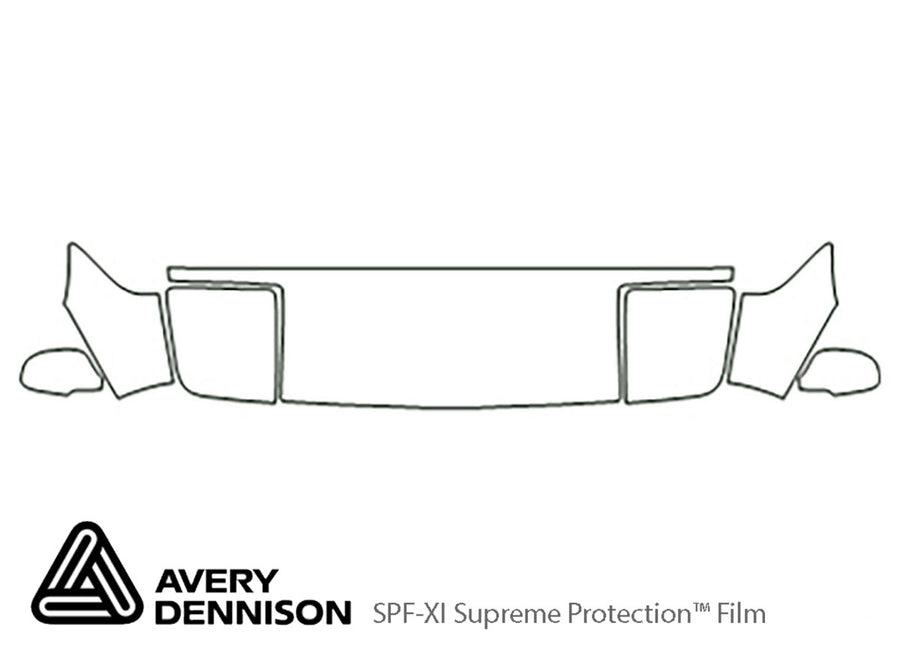 mr2 Avery Dennison Clear Bra Hood Precut PPF Diagram