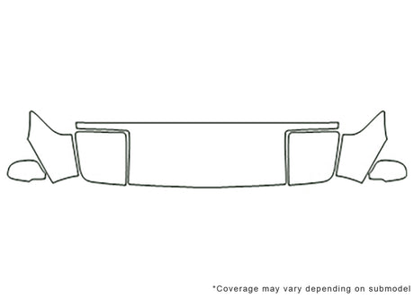 mr2 3M Clear Bra Hood Precut PPF Diagram
