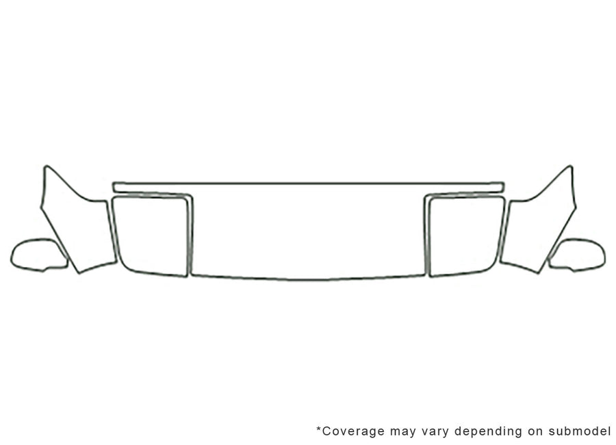 mr2 3M Clear Bra Hood Precut PPF Diagram