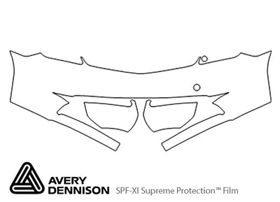 prius Avery Dennison Clear Bra Bumper Precut PPF Diagram