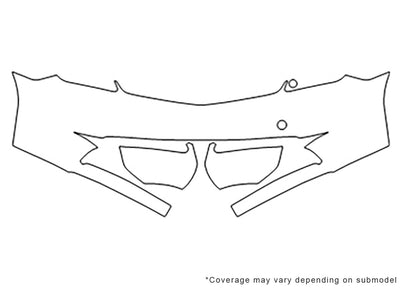 prius 3M Clear Bra Bumper Precut PPF Diagram