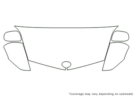 prius 3M Clear Bra Hood Precut PPF Diagram