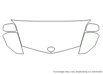 prius Avery Dennison Clear Bra Hood Precut PPF Diagram