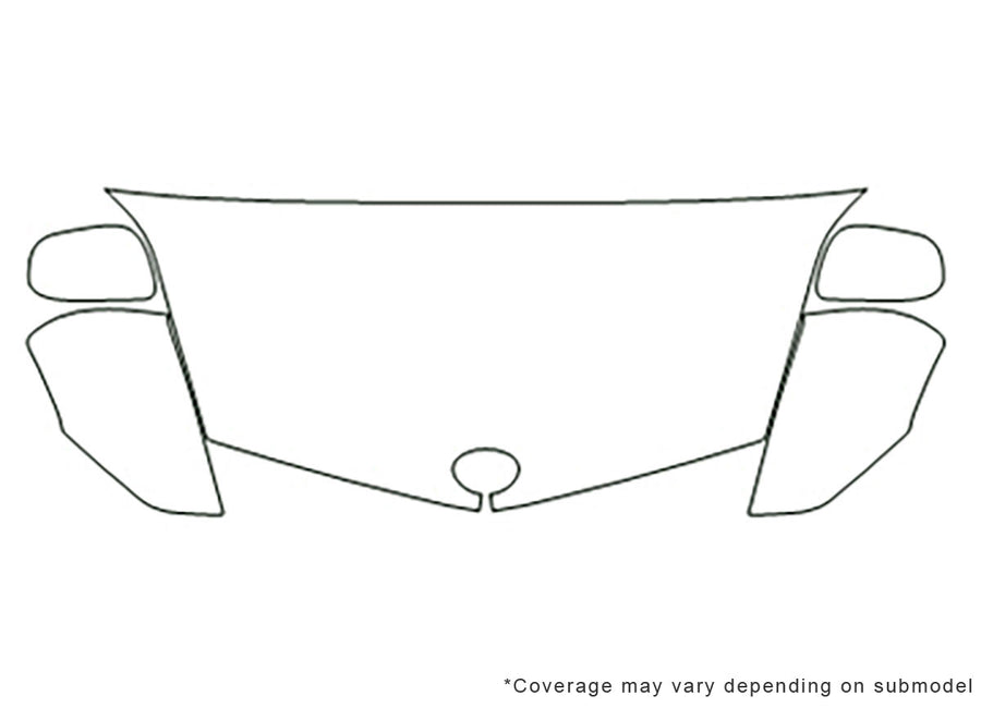 prius Avery Dennison Clear Bra Hood Precut PPF Diagram