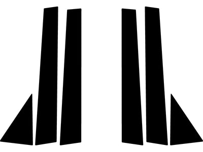 toyota prius 2004-2009 Matte Black Pillar Trim Diagram