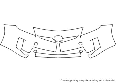 prius Avery Dennison Clear Bra Bumper Precut PPF Diagram