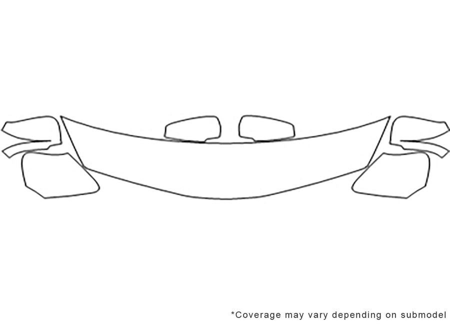 prius 3M Clear Bra Hood Precut PPF Diagram