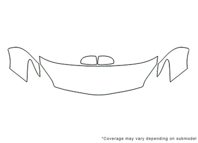 prius 3M Clear Bra Hood Precut PPF Diagram