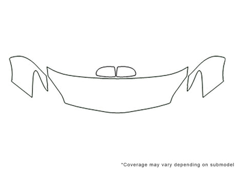 prius Avery Dennison Clear Bra Hood Precut PPF Diagram