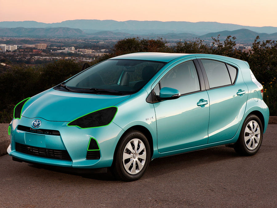 toyota prius 2012-2014 (c ) Headlight Tint Location