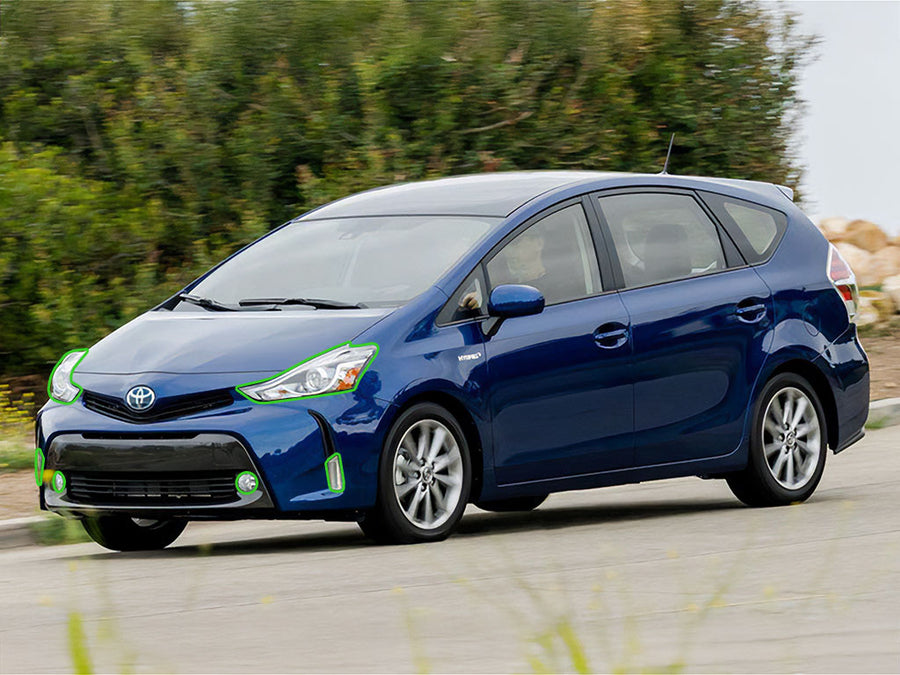 toyota prius 2012-2014 (v) Headlight Protection Installation Location