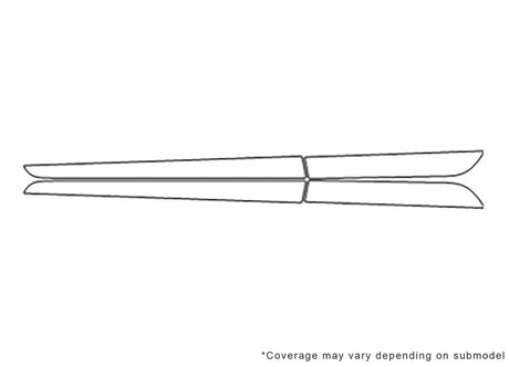 prius Avery Dennison Clear Bra Door Cup Precut PPF Diagram