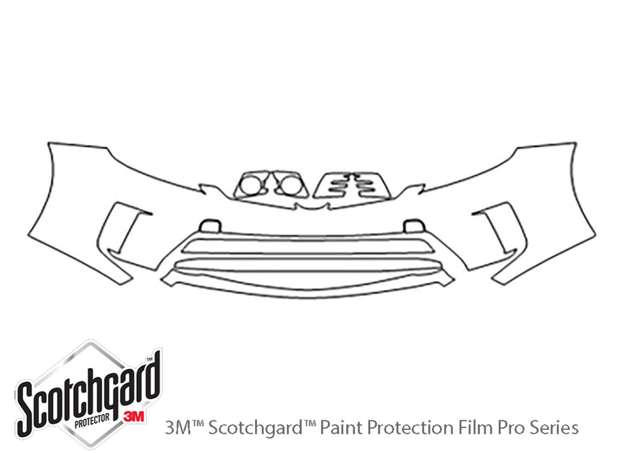 prius 3M Clear Bra Bumper Precut PPF Diagram