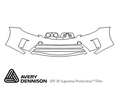prius Avery Dennison Clear Bra Bumper Precut PPF Diagram