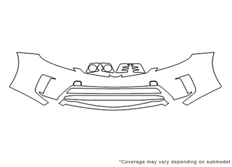 prius Avery Dennison Clear Bra Bumper Precut PPF Diagram
