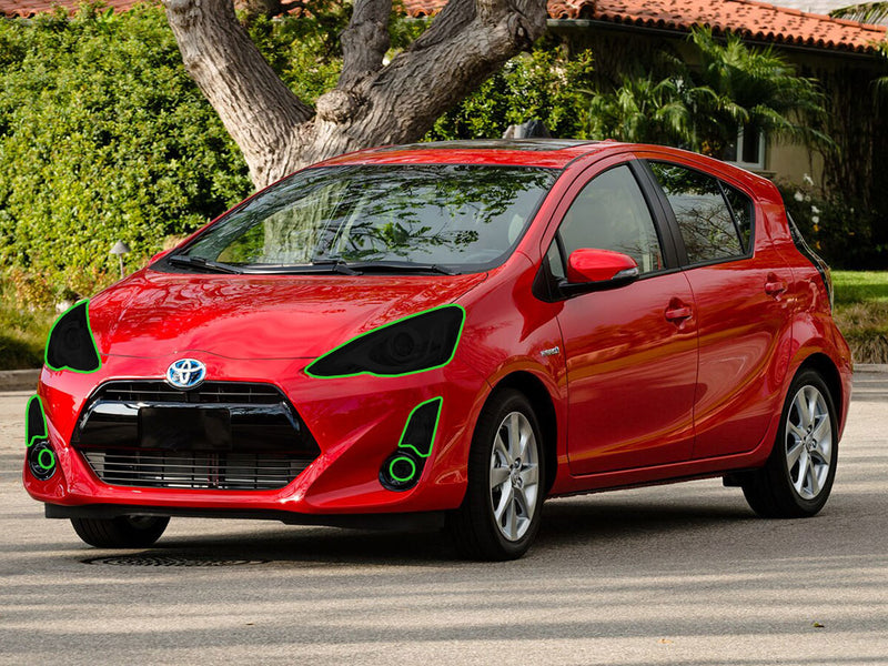 toyota prius 2015-2017 (c ) Headlight Tint Location