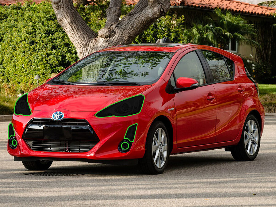 toyota prius 2015-2017 (c ) Headlight Tint Location