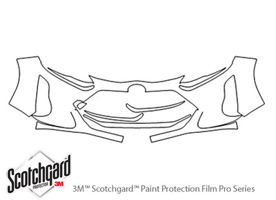 prius 3M Clear Bra Bumper Precut PPF Diagram