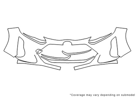 prius 3M Clear Bra Bumper Precut PPF Diagram