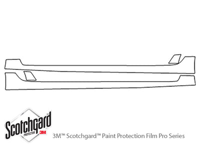 prius 3M Clear Bra Door Cup Precut PPF Diagram